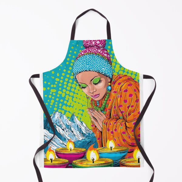 Item preview, Colorful Prayer in a Vibrant Mountain Landscape designed and sold by Artessie.