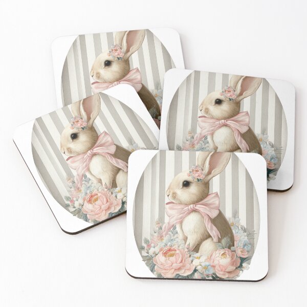 Item preview, Cute bunny with flowers designed and sold by MendaciousMina.