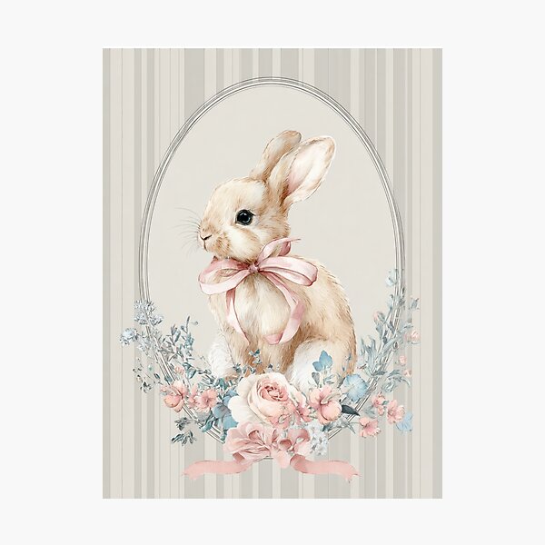 Item preview, Cute bunny with flowers designed and sold by MendaciousMina.
