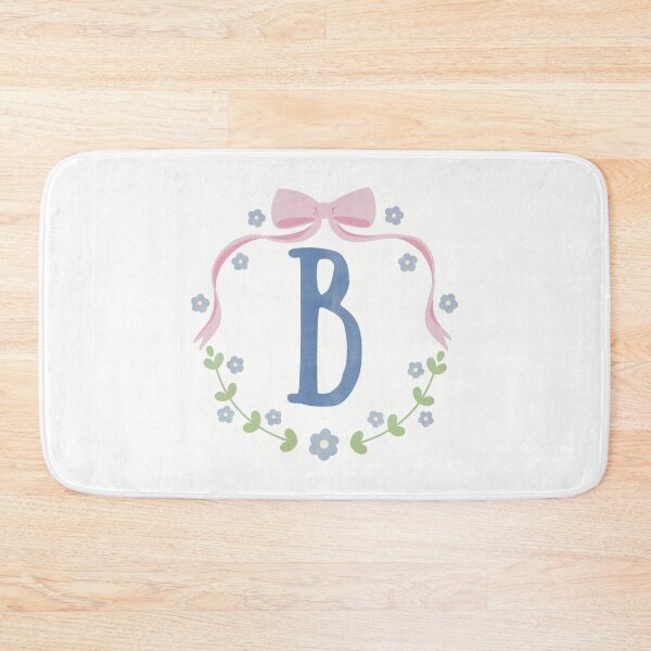 Item preview, B Initial Flowers and Bows Watercolour Wreath designed and sold by winterpumpkin.