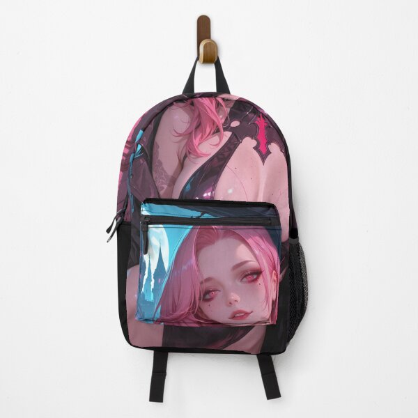 Item preview, Anime waifu vampire cyberpunk with pink hair designed and sold by Planet Utoppia.