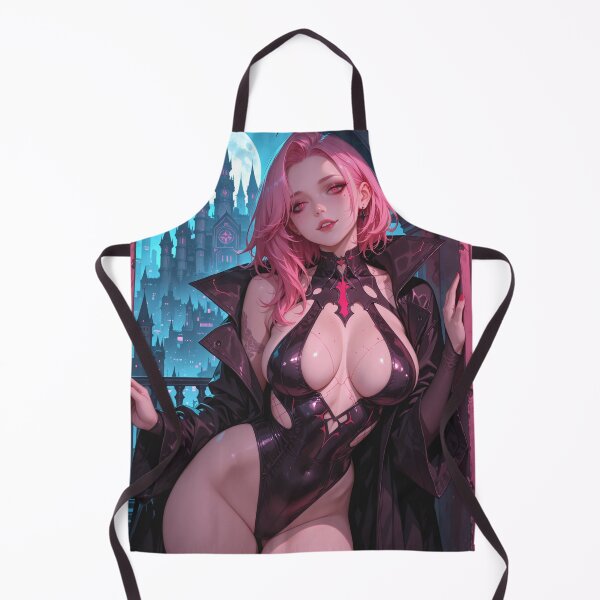 Item preview, Anime waifu vampire cyberpunk with pink hair designed and sold by Planet Utoppia.