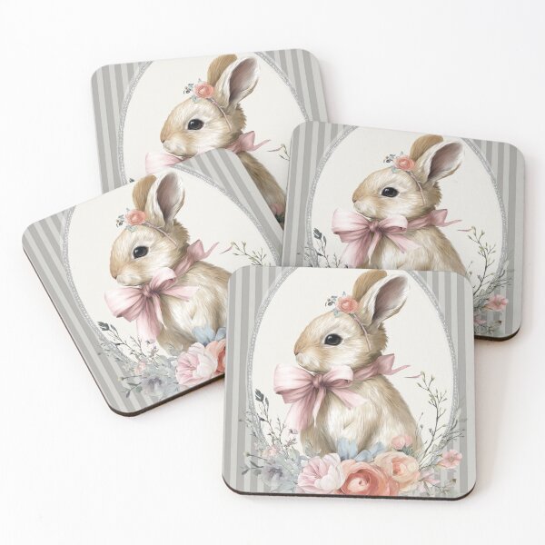 Item preview, Cute bunny with flowers designed and sold by MendaciousMina.