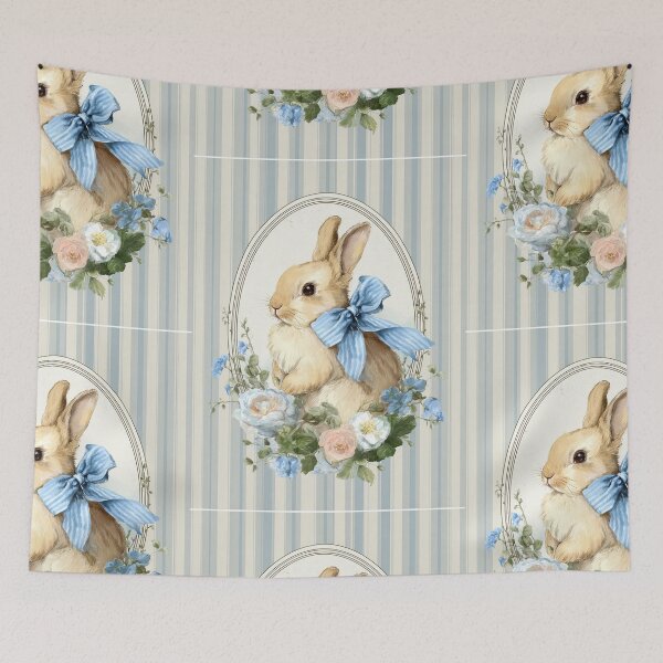 Item preview, Cute bunny with flowers designed and sold by MendaciousMina.