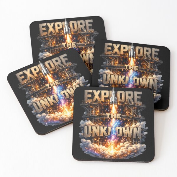 Item preview, Explore the Unknown - Sci-Fi Rocket Typography Illustration designed and sold by MKreative Studio.