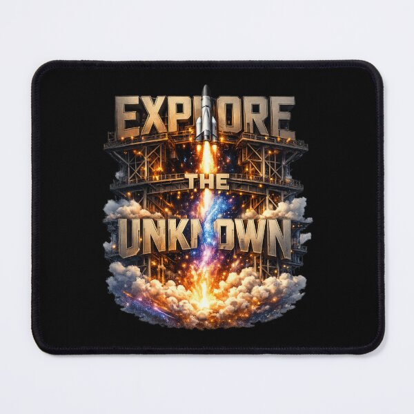Item preview, Explore the Unknown - Sci-Fi Rocket Typography Illustration designed and sold by MKreative Studio.