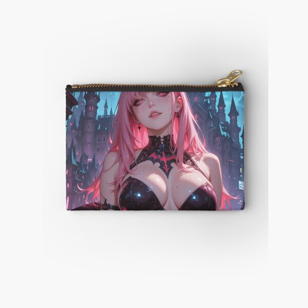 Item preview, Anime waifu vampire cyberpunk with pink hair designed and sold by Planet Utoppia.