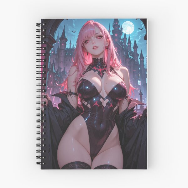 Item preview, Anime waifu vampire cyberpunk with pink hair designed and sold by Planet Utoppia.