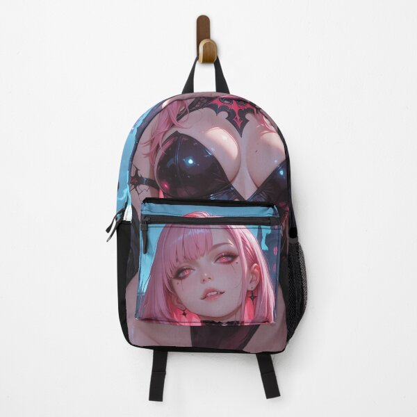 Item preview, Anime waifu vampire cyberpunk with pink hair designed and sold by Planet Utoppia.