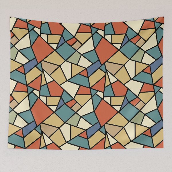 Item preview, Retro Color Mosaic Seamless Pattern – Vintage Geometric Tile Design designed and sold by Retro Street Studios.