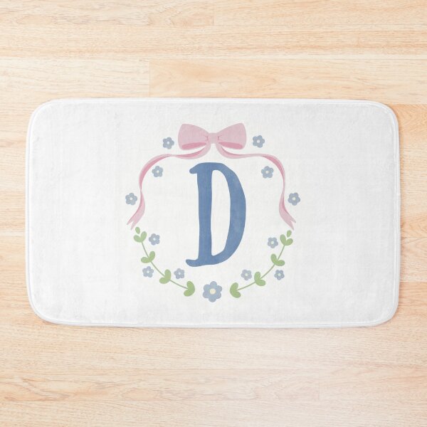 Item preview, D Initial Flowers and Bows Watercolour Wreath designed and sold by winterpumpkin.