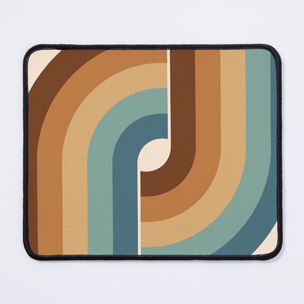 Item preview, Geometric Retro Vintage Style - Blue, beige and chocolate brown designed and sold by JMgraphic.