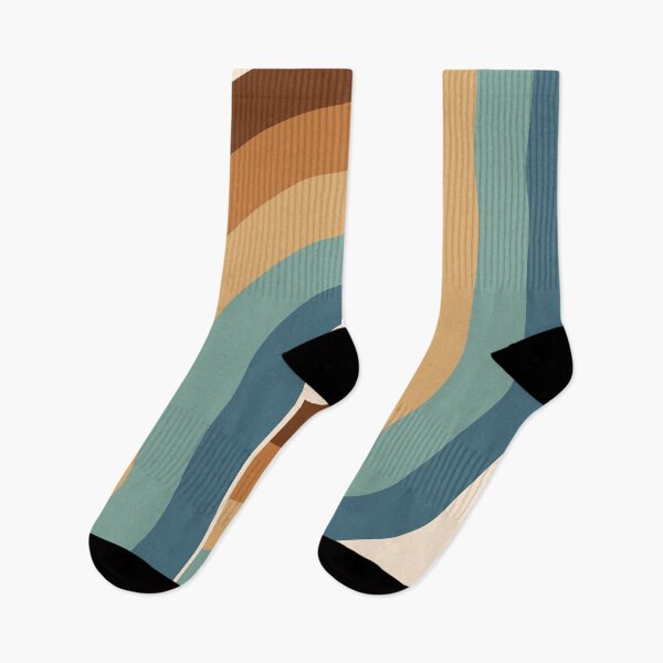 Item preview, Geometric Retro Vintage Style - Blue, beige and chocolate brown designed and sold by JMgraphic.