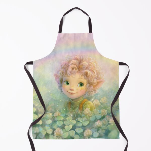 Item preview, Cute clover leprechaun – magical St Patrick’s Day fairy art designed and sold by olenapetol.