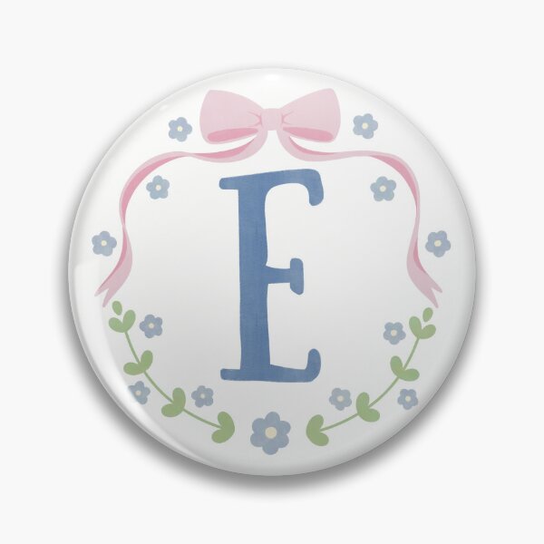 Item preview, E Initial Flowers and Bows Watercolour Wreath designed and sold by winterpumpkin.