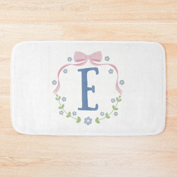 Item preview, E Initial Flowers and Bows Watercolour Wreath designed and sold by winterpumpkin.