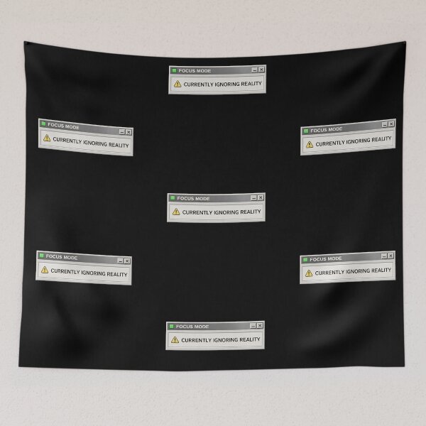 Item preview, Currently Ignoring Reality – Retro System Status Humor designed and sold by Mad Factory Designs.