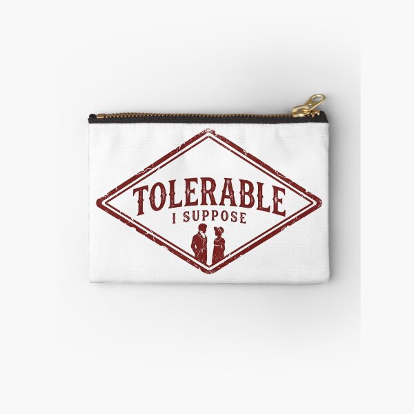 Item preview, Tolerable I Suppose Mr Darcy Quote Pride and Prejudice Jane Austen designed and sold by Fenay Designs.