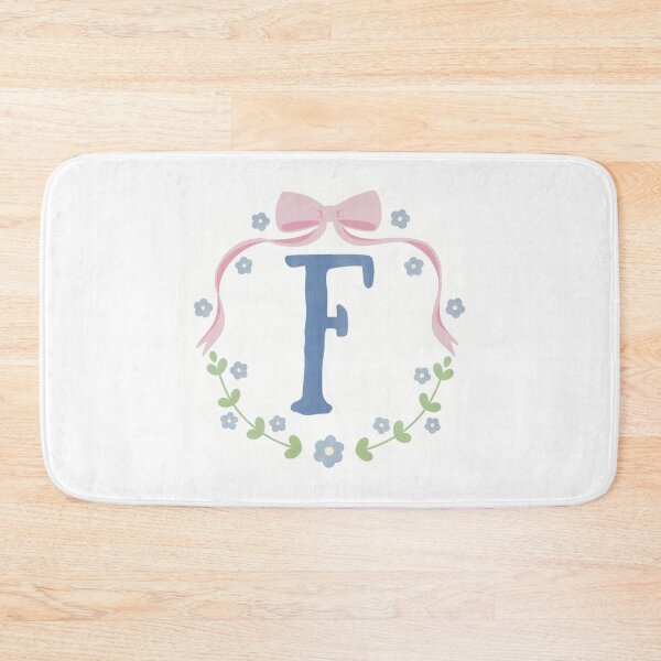 Item preview, F Initial Flowers and Bows Watercolour Wreath designed and sold by winterpumpkin.
