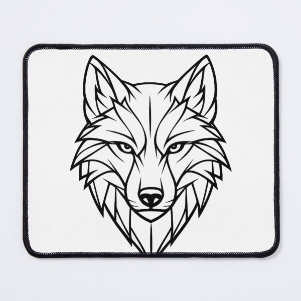 Item preview, Minimalist Line Art Wolf – Geometric Wolf Head Tattoo Style Animal Design designed and sold by ArtWaveStudio8.