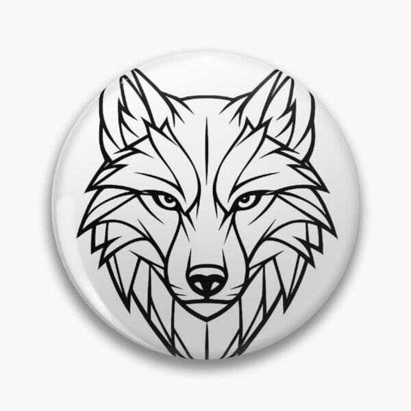 Item preview, Minimalist Line Art Wolf – Geometric Wolf Head Tattoo Style Animal Design designed and sold by ArtWaveStudio8.