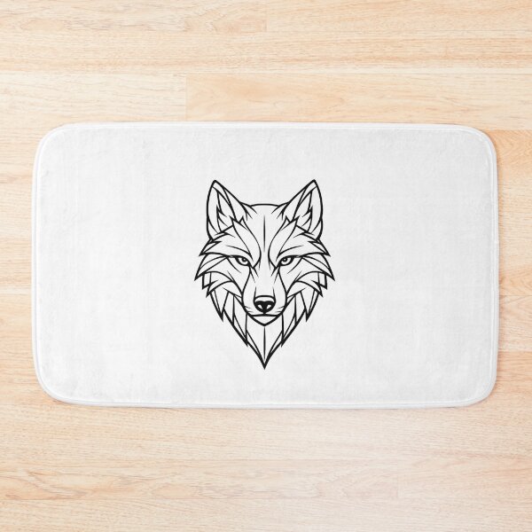 Item preview, Minimalist Line Art Wolf – Geometric Wolf Head Tattoo Style Animal Design designed and sold by ArtWaveStudio8.