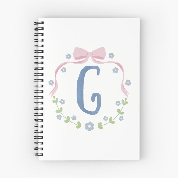 Item preview, G Initial Flowers and Bows Watercolour Wreath designed and sold by winterpumpkin.