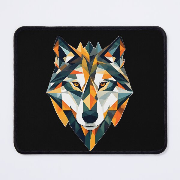 Item preview, Geometric Low Poly Wolf Head designed and sold by UrbanPrts.