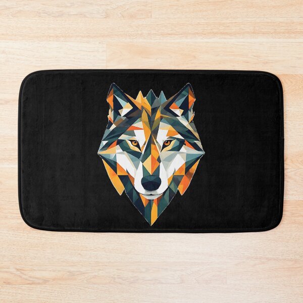 Item preview, Geometric Low Poly Wolf Head designed and sold by UrbanPrts.