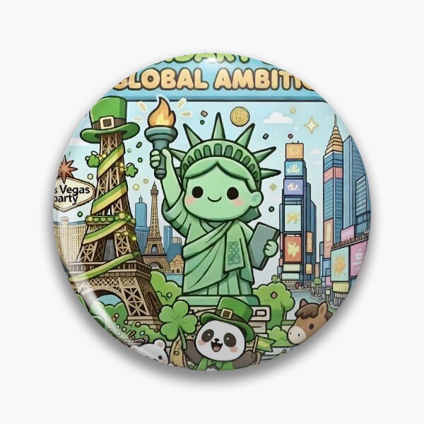 Item preview, Legendary Luck & Global Ambition | St. Patrick's Day 2026 Global City Mashup designed and sold by RajaArtDesign.