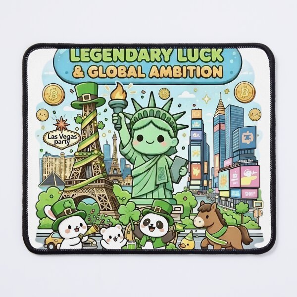 Item preview, Legendary Luck & Global Ambition | St. Patrick's Day 2026 Global City Mashup designed and sold by RajaArtDesign.