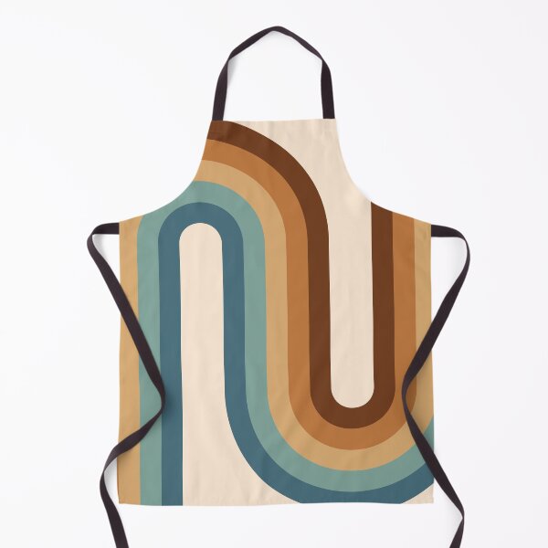 Item preview, Geometric Arches Retro Style - Blue, beige and chocolate brown designed and sold by JMgraphic.