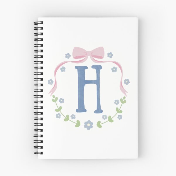Item preview, H Initial Flowers and Bows Watercolour Wreath designed and sold by winterpumpkin.