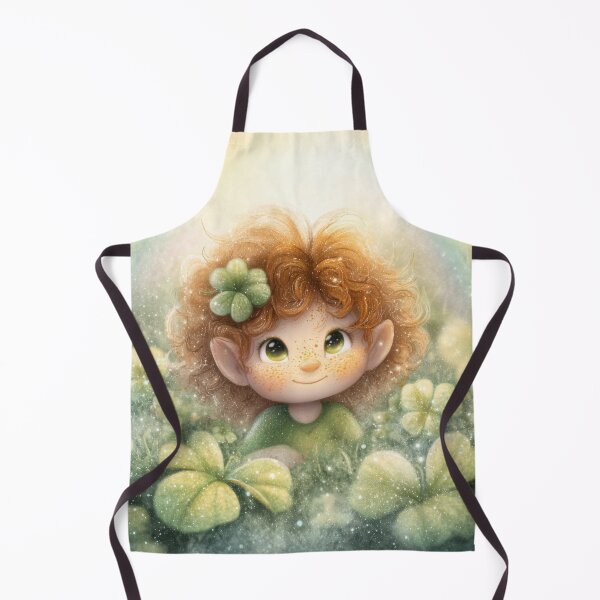 Item preview, Rainbow leprechaun with lucky clovers – whimsical St Patrick’s Day art designed and sold by olenapetol.