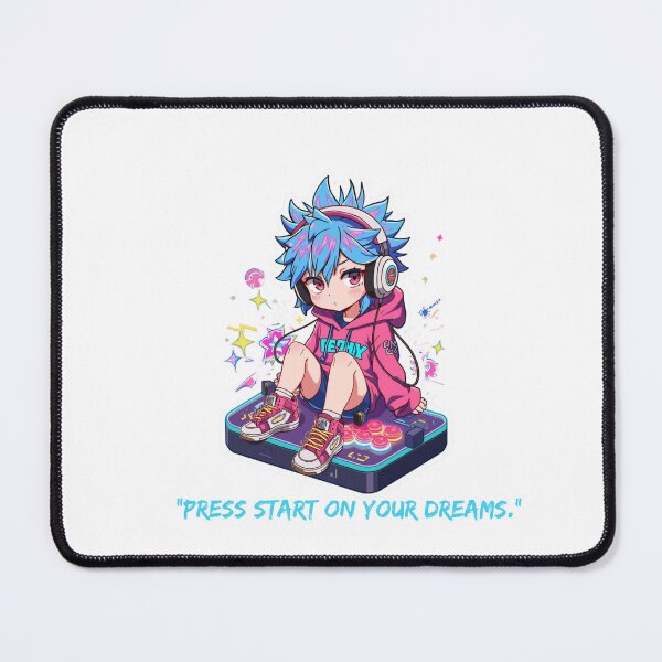 Item preview, Press Start on Your Dreams Retro Anime Gamer designed and sold by Animepopstudio.