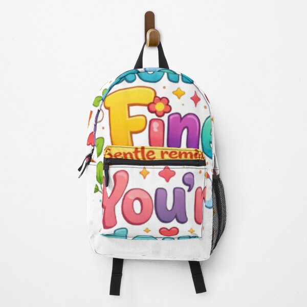 Item preview, Gentle Reminder You're Doing Fine – Cute Positive Cartoon Quote designed and sold by Sanika arts .