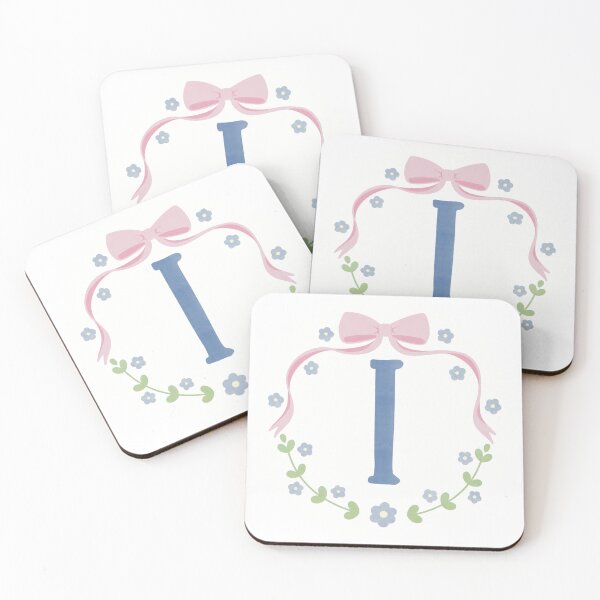 Item preview, I Initial Flowers and Bows Watercolour Wreath designed and sold by winterpumpkin.