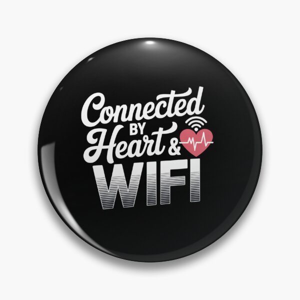 Item preview, Connected by Heart & WiFi. Cute Tech Love Quote for Couples. Romantic Geek Humor Typography designed and sold by Aarvya Fashion Club ( A.F.C ).