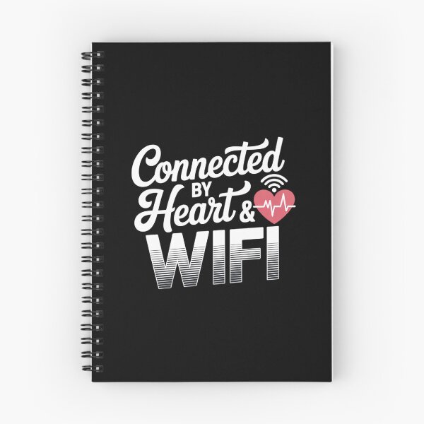 Item preview, Connected by Heart & WiFi. Cute Tech Love Quote for Couples. Romantic Geek Humor Typography designed and sold by Aarvya Fashion Club ( A.F.C ).