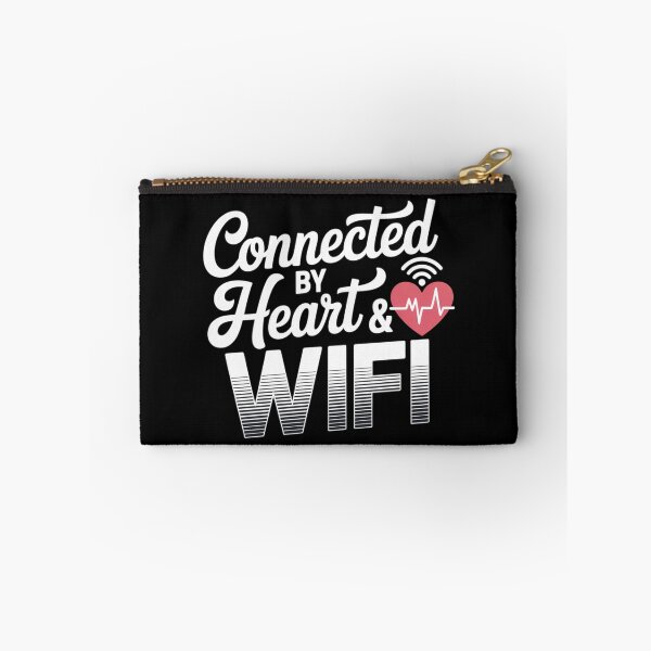Item preview, Connected by Heart & WiFi. Cute Tech Love Quote for Couples. Romantic Geek Humor Typography designed and sold by Aarvya Fashion Club ( A.F.C ).