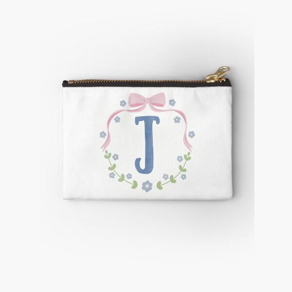 Item preview, J Initial Flowers and Bows Watercolour Wreath designed and sold by winterpumpkin.