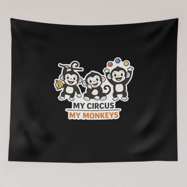 Item preview, Well Crap Turns Out This is My Circus Those are My Monkeys My Circus My Monkeys Funny Parenting Meme Sticker designed and sold by VibeOffline Studio.