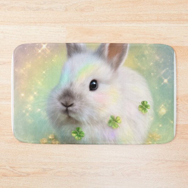 Item preview, Cute lucky bunny with clover – magical St Patrick’s Day rabbit designed and sold by olenapetol.