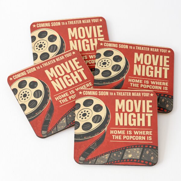 Item preview, Retro Movie Night Film Reel Cinema Vintage Poster designed and sold by Cine8.