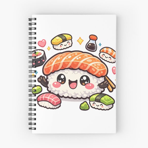 Artikelvorschau, Niedlicher Kawaii-Happy-Sushi-Aufkleber – Lustiger japanischer Essens-Cartoon | Bezauberndes Geschenk für Sushi-Liebhaber entworfen und verkauft von ArtWaveStudio8.