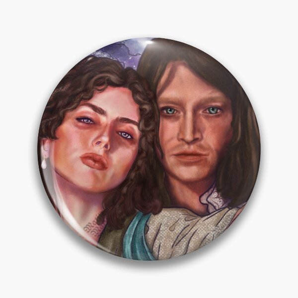 Item preview, Gothic Vampire Lovers Portrait – Dark Romantic Illustration designed and sold by Lavanderlane.