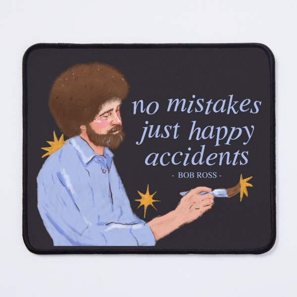 Item preview, Bob Ross - No Mistakes Just Happy Acciddednts Quote designed and sold by KittyStrand.