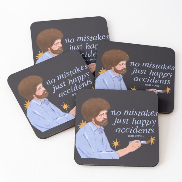 Item preview, Bob Ross - No Mistakes Just Happy Acciddednts Quote designed and sold by KittyStrand.