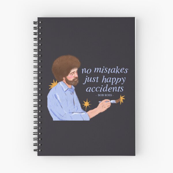 Item preview, Bob Ross - No Mistakes Just Happy Acciddednts Quote designed and sold by StudioKitti.
