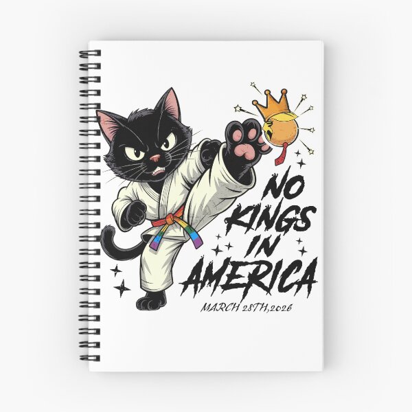 Item preview, No Kings in America March 28 2026 No Kings Day Cute Cat Karate designed and sold by Ortigzitoun.